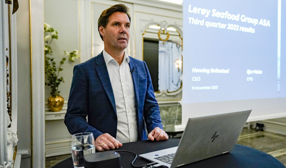 Konsernleder Henning Beltestad i Lerøy. Foto: Lise Åserud / NTB